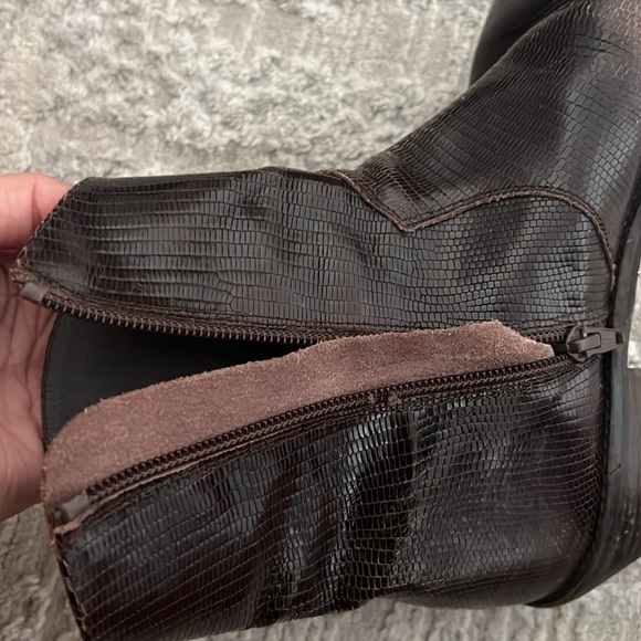 Free People Brown Leather Ankle Boots - Picture 7 of 7